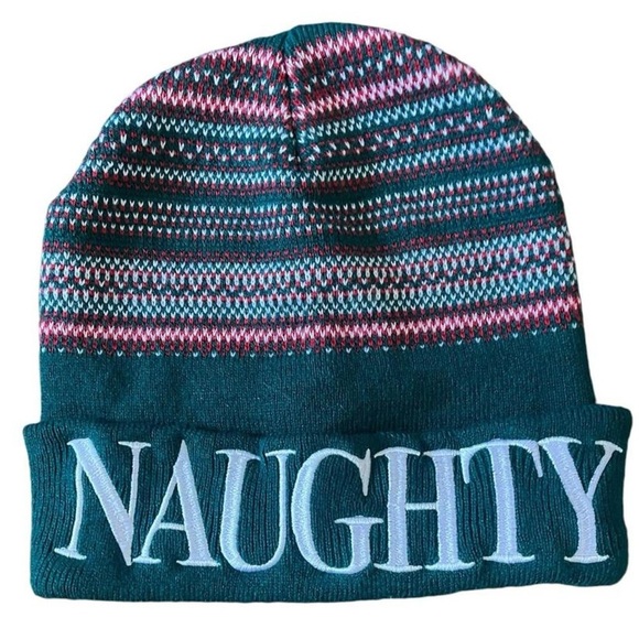 Naughty Naughty Naughty beanie -  #holidayvibes - Picture 1 of 5